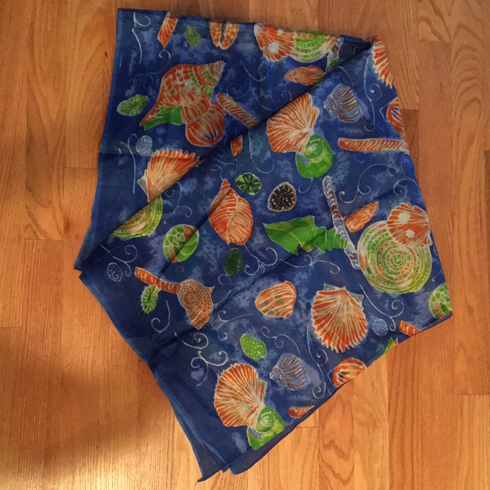 NEW Bathing Suit Wrap Scarf Shells